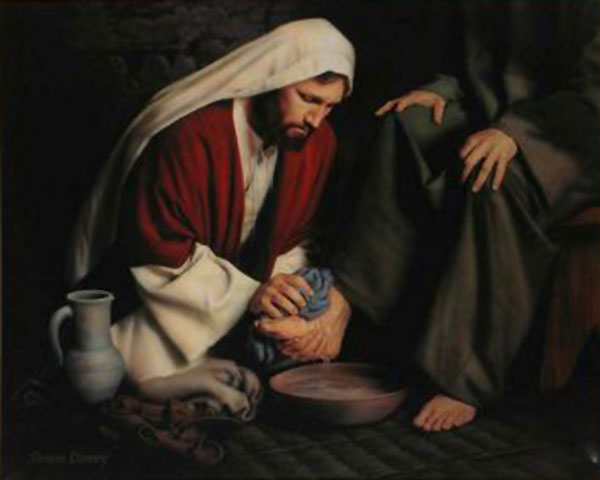 Jesús lava los pies