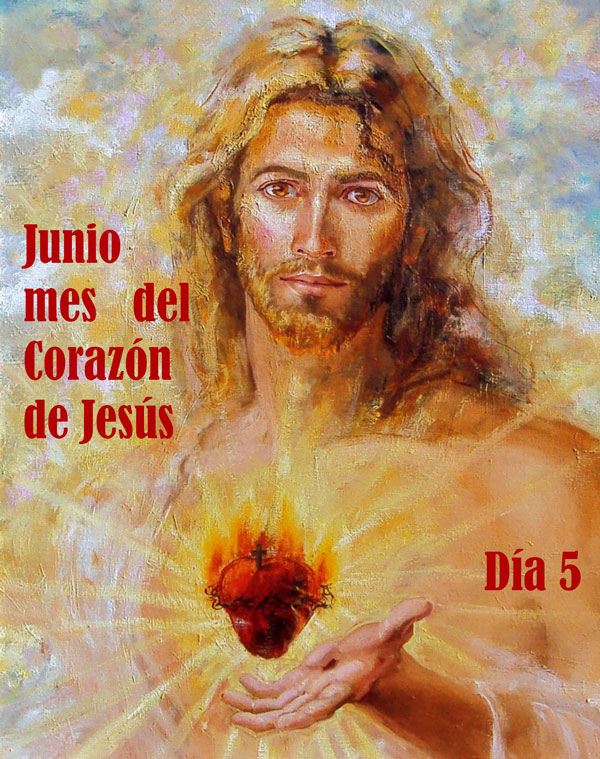 IMAGEN DEL CORAZÓN DE JESÚS, PARA EL DÍA 5 DEL MES DE JUNIO